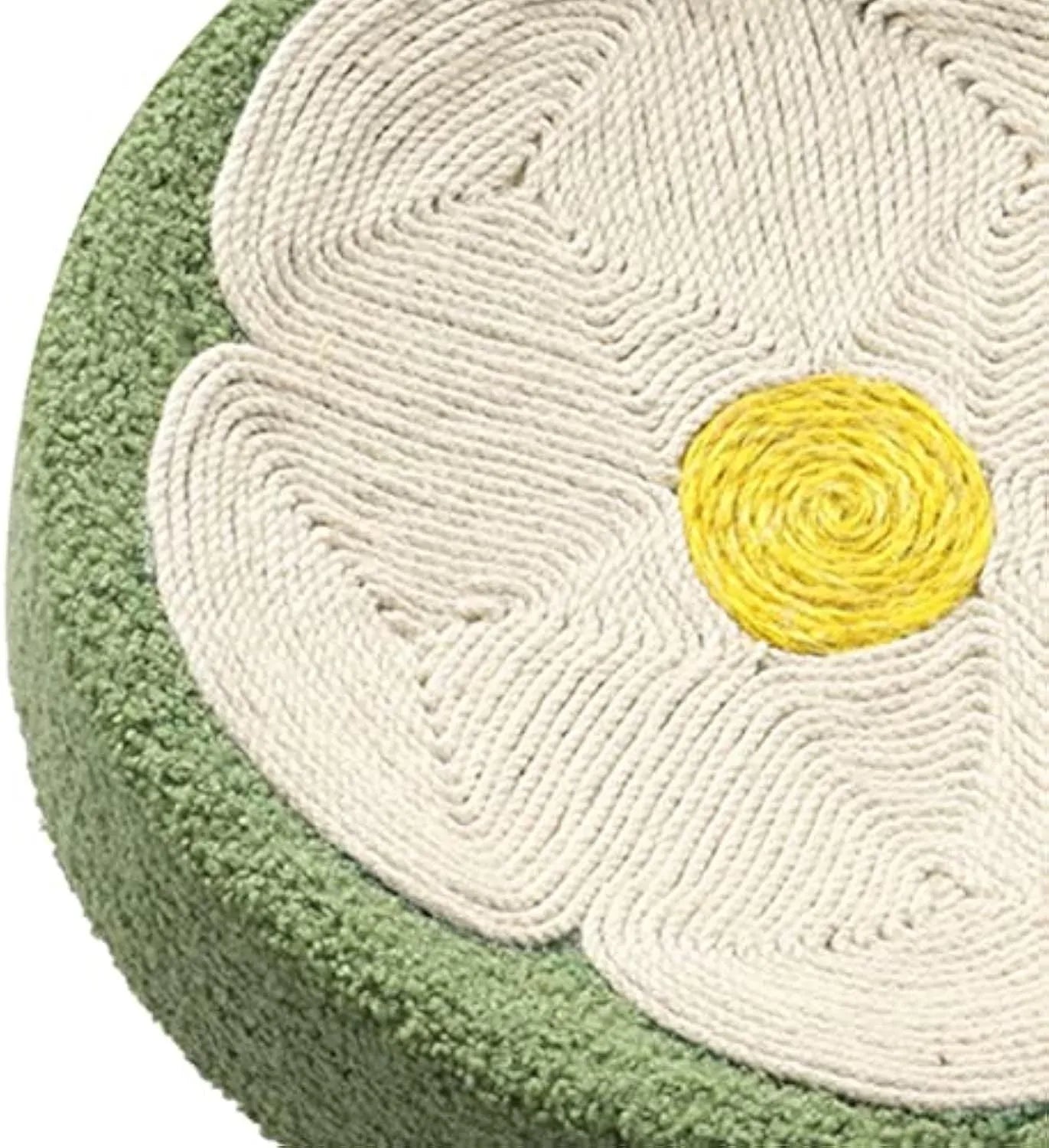 Green deep bowl shaped cat lounge bed with sisal scratching surface