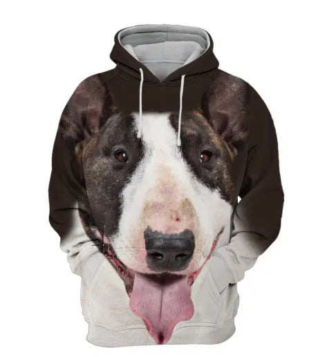 Men's 3D digital print pullover hoodie in DZLMS-558 colour, loose fit polyester fibre with side stick pocket
