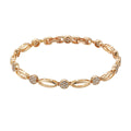 Golden hollow carved copper U-shaped bracelet for women with minimalist ins-style design
