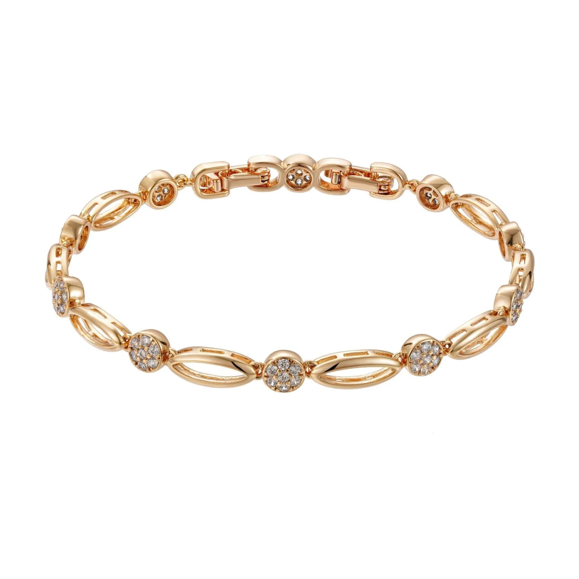 Golden hollow carved copper U-shaped bracelet for women with minimalist ins-style design