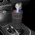 Car mounted air purification humidifier, diamond design, 14cm compact size, USB powered, available in multiple colours