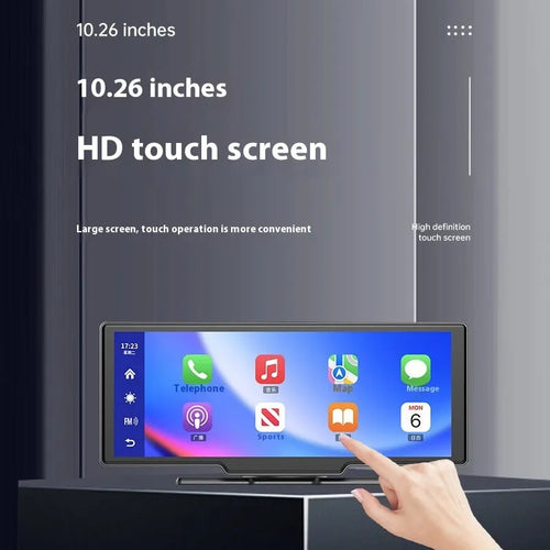 10-inch car smart screen with CarPlay and dual camera recording system