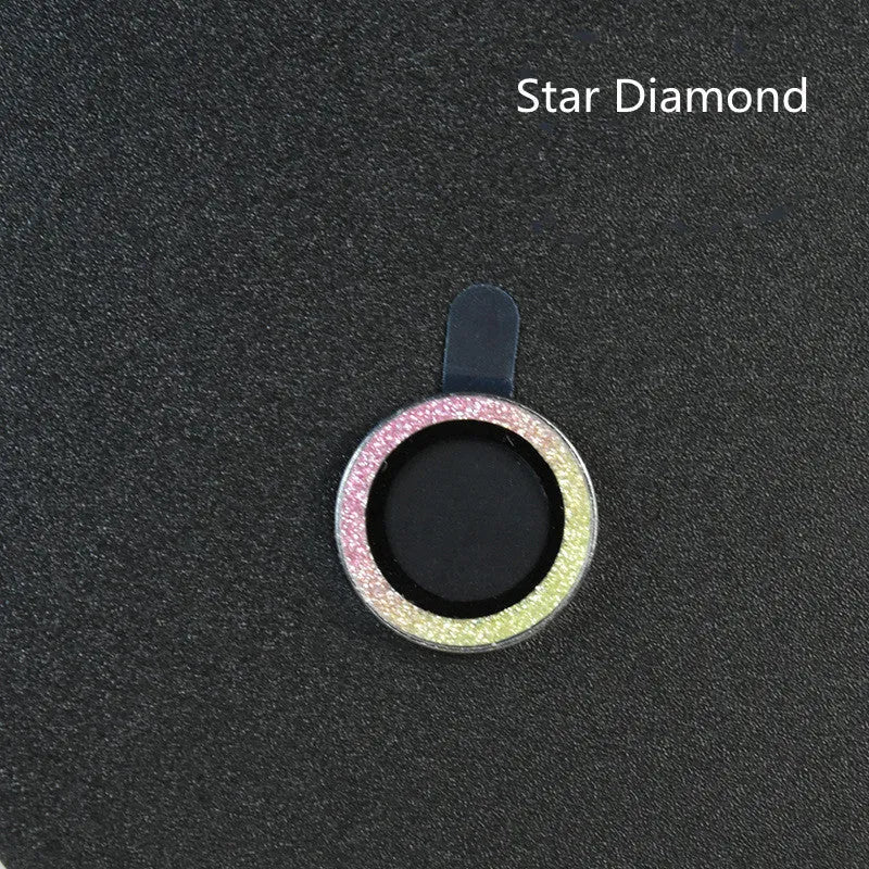 Diamond pattern tempered glass lens protector and aluminium ring for iPhone 12 and 11 models