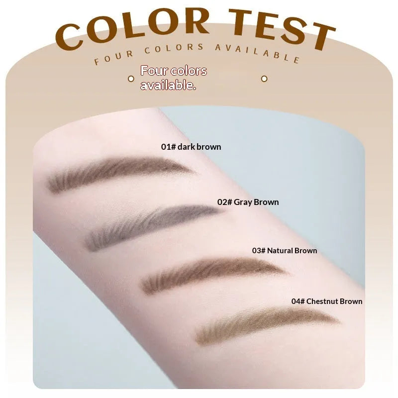Natural Shaping Machete Smudge-proof Double-ended Eyebrow Pencil in four shades with spoolie brush