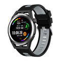 Heart rate Bluetooth call intelligent sports watch with black silicone strap on wrist