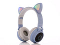 Cartoon cat ears gaming wireless Bluetooth headset in pink with head-mounted design