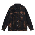 Men's black cotton denim jacket, street style, available in sizes M L XL
