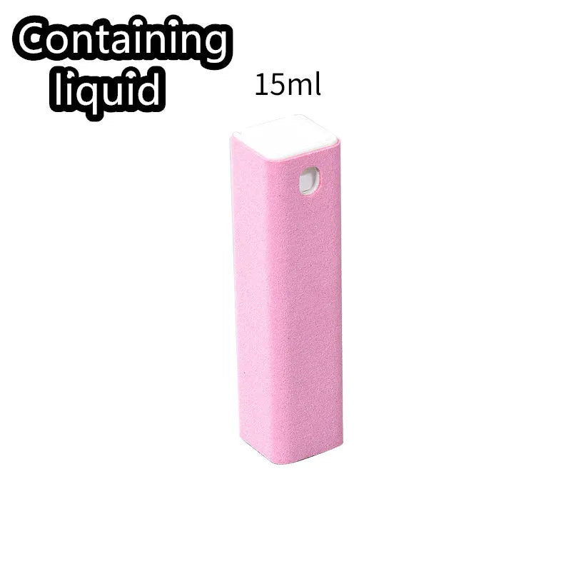 Blue 15ml phone screen cleaner spray tool with integrated case and wipe storage.