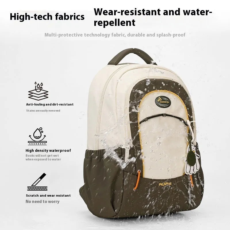 Large capacity travel backpack with curved shoulder straps in four colour options