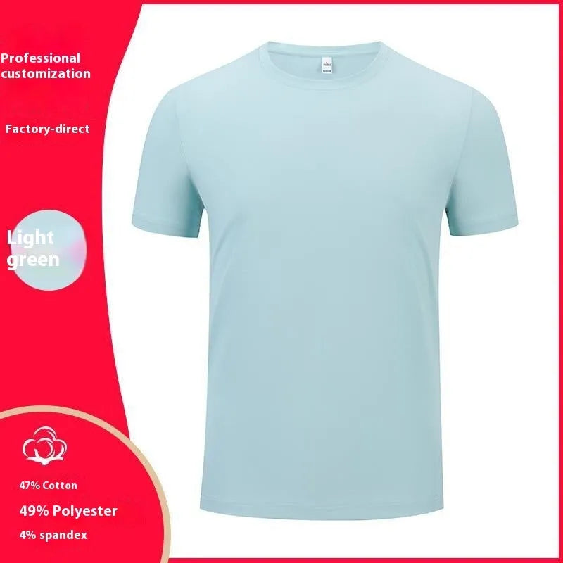 Washed cotton beaded round neck T-shirt in straight cut with short sleeves available in multiple colours