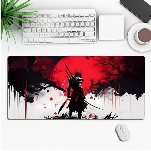 Anime gaming mouse pad with thermal transfer print pattern on non-slip rubber cloth surface