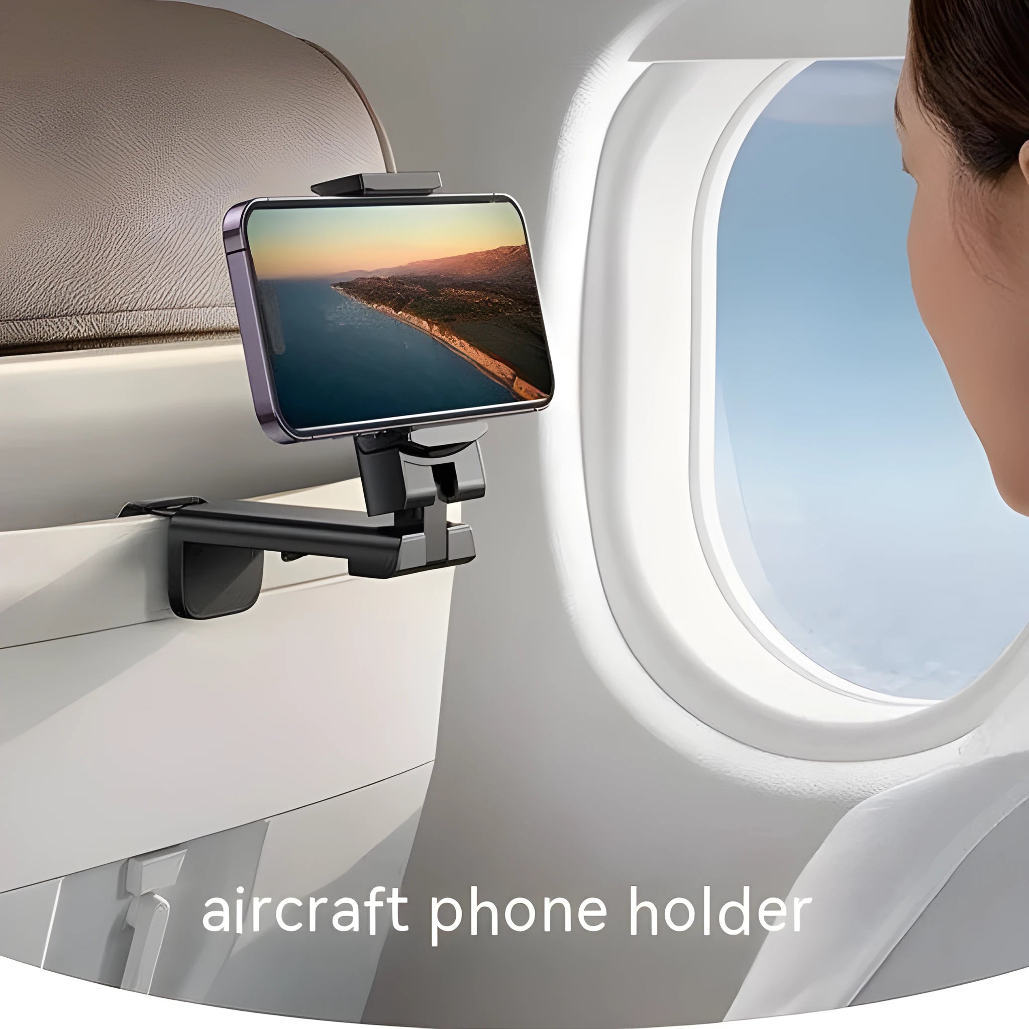 Foldable rotating universal phone holder in black, grey, or green colours showing adjustable viewing angles