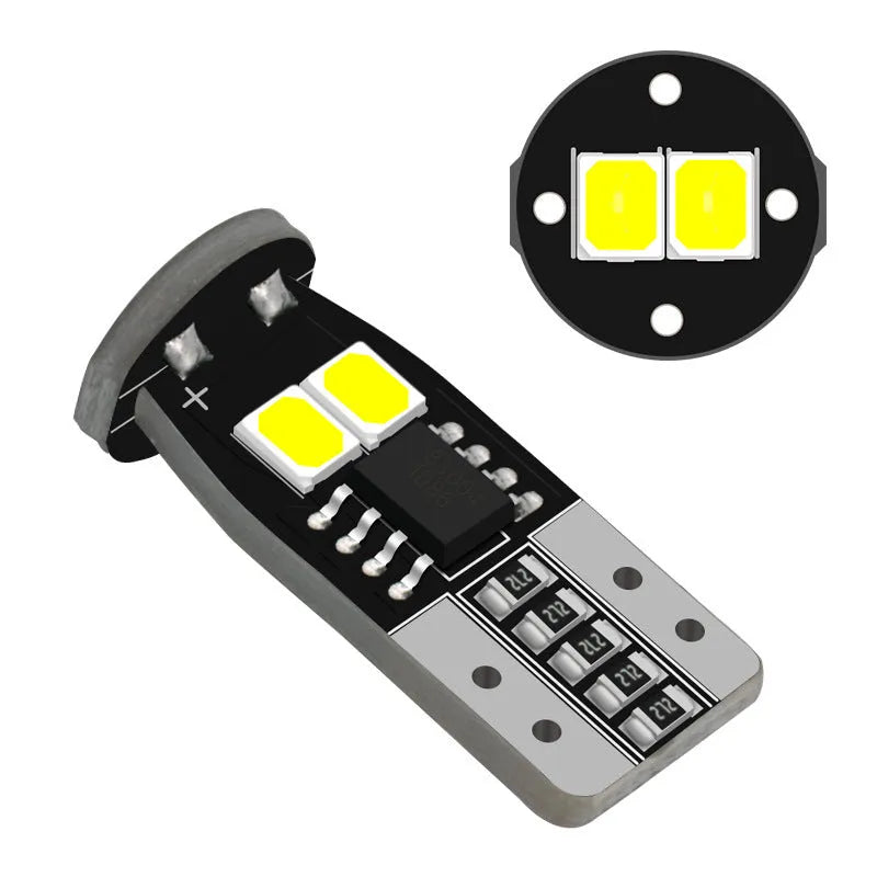 Compact car number plate reading light with 10mm width and fibre-glass construction