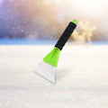Compact ABS plastic snow shovel in green for vehicle use, 25.4 cm length
