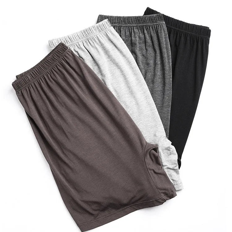 Men's solid colour modal boxers with high waist design in sizes XL to XXXXL