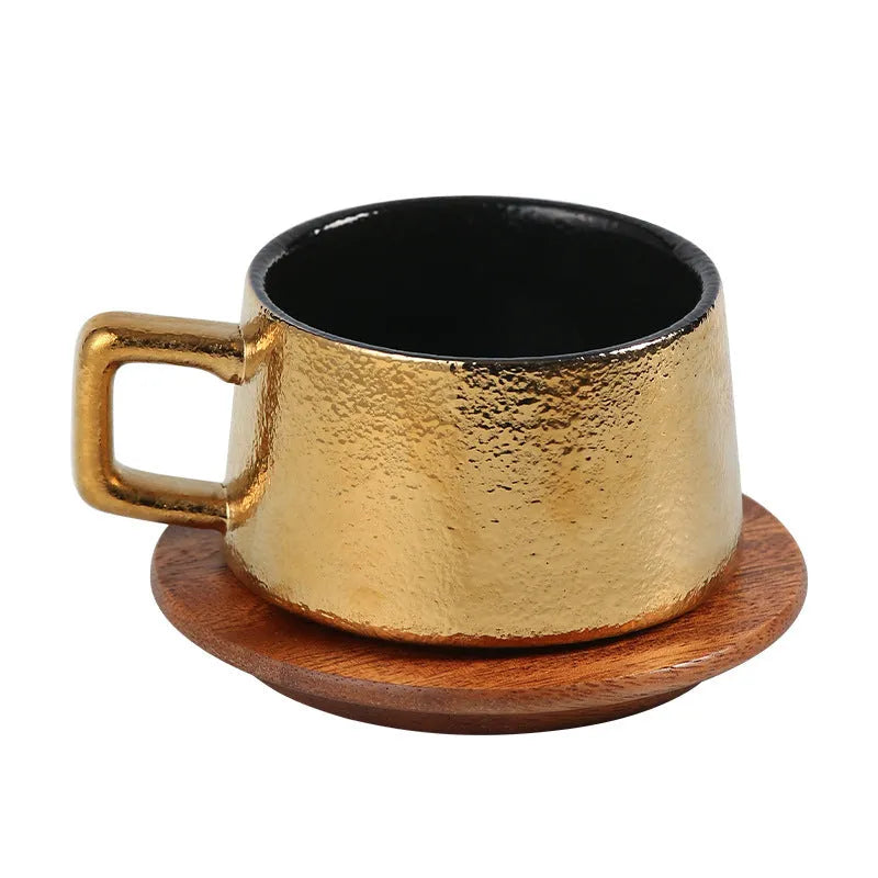 Gold or silver electroplated 250ml office gift tumbler coffee cup in gift box