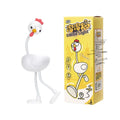 Creative animal small night lamp with white and yellow light setting on bedside table
