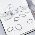 Momo original boxed stickers with black and white cartoon bubble designs for DIY craft decoration.