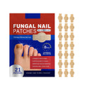 Fungal nail repair patch packet with 21 patches containing ginger and mint leaves