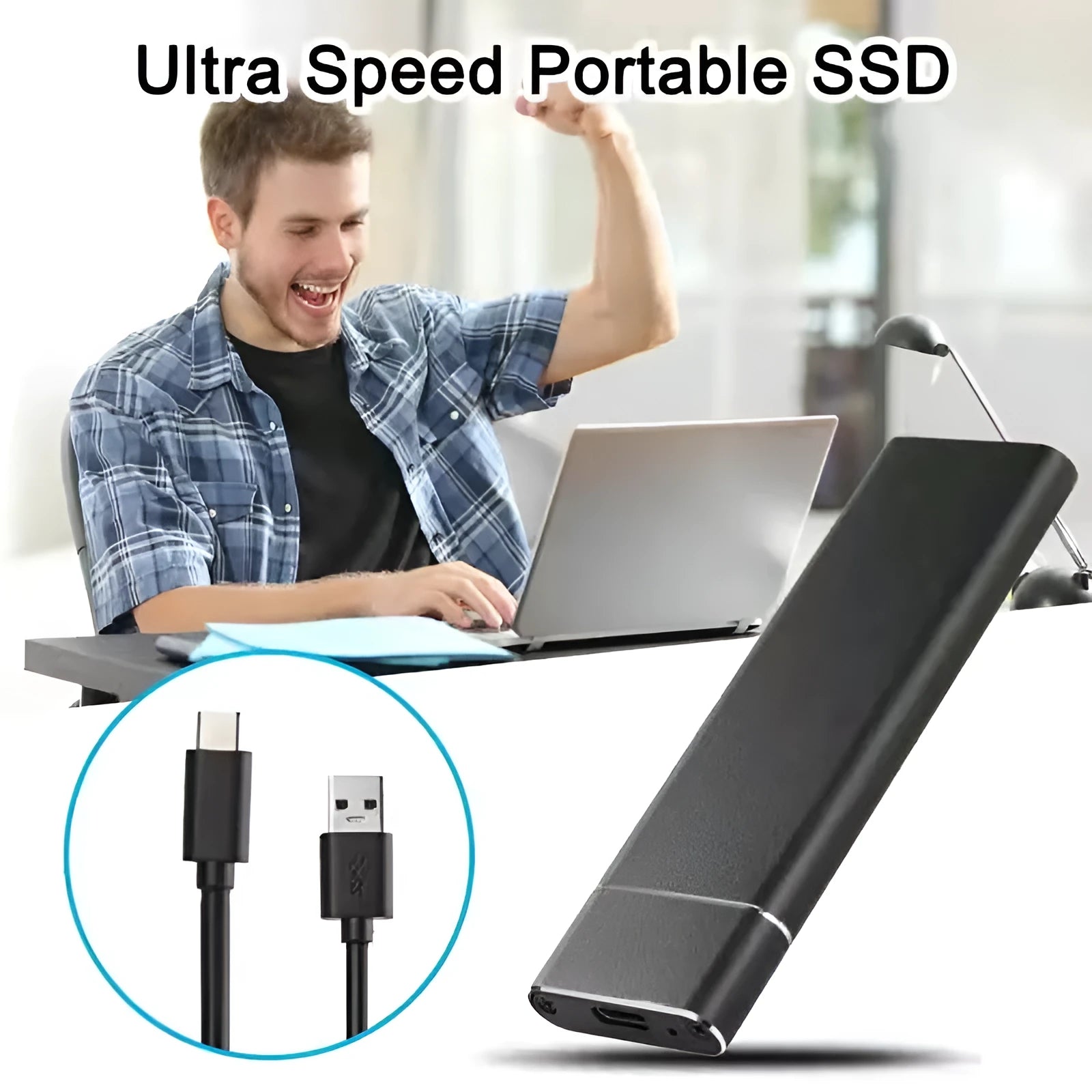 6TB mobile hard disk SSD with ultra-thin metal shell in multiple colour options