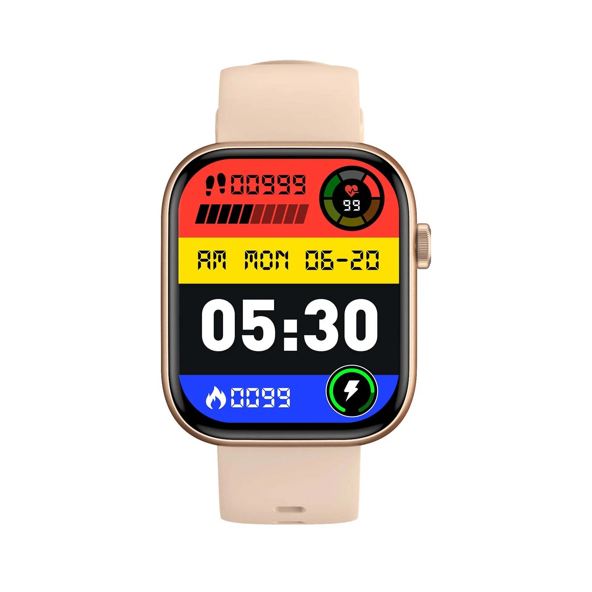 P89 smart watch with full touch screen display and Bluetooth calling in black glue colour