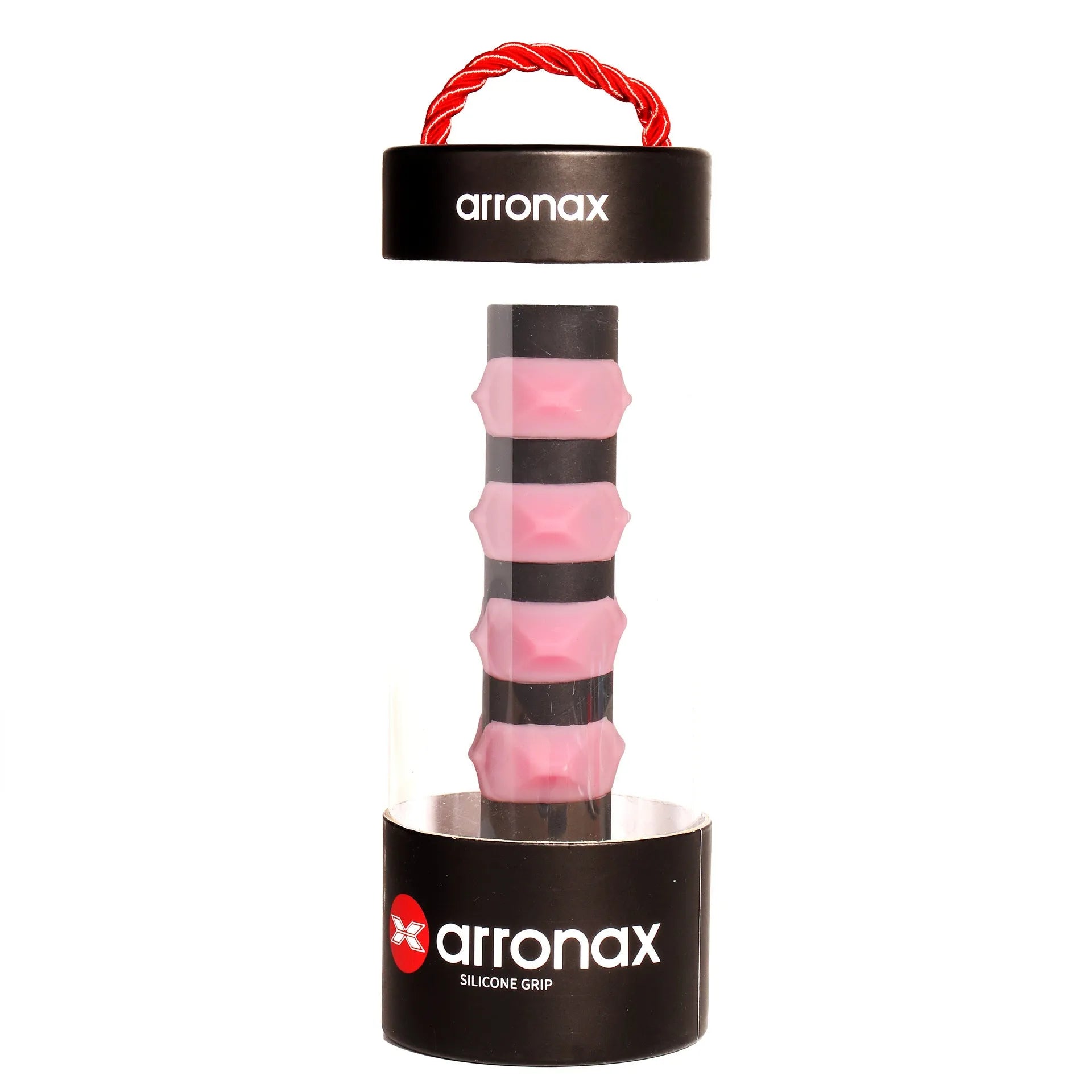 Silicone racket hand grip buckle in multiple colours on a white background.