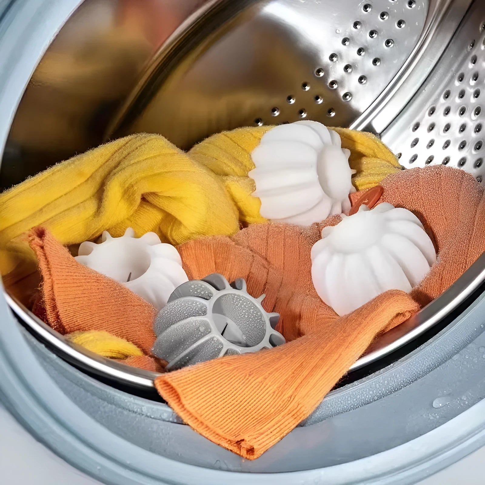 Grey silicone laundry ball fur cleaner for washing machine pet hair removal