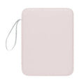 Imitation leather tablet protective case with handle in black, front view, fits 10.9-inch and 12.9-inch devices