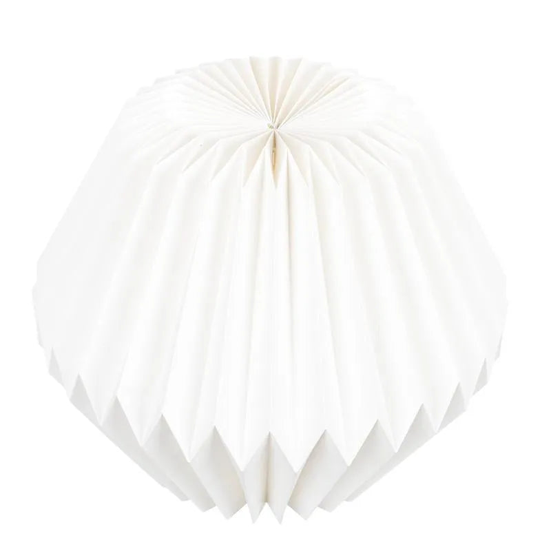 Origami creative paper lampshade in waist drum shape as a window display lantern pendant light cover
