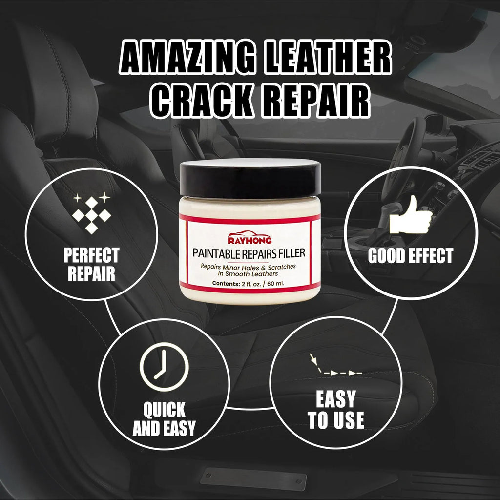 60ml leather repair paste in 5x4.4cm container for car seat and sofa scratch restoration