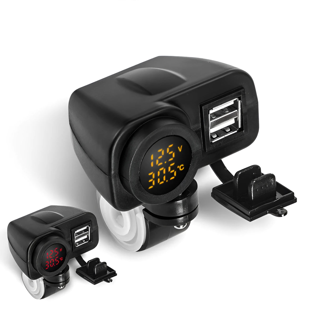 Waterproof motorcycle car mobile phone charger with switch QC3.0 fast charge USB output