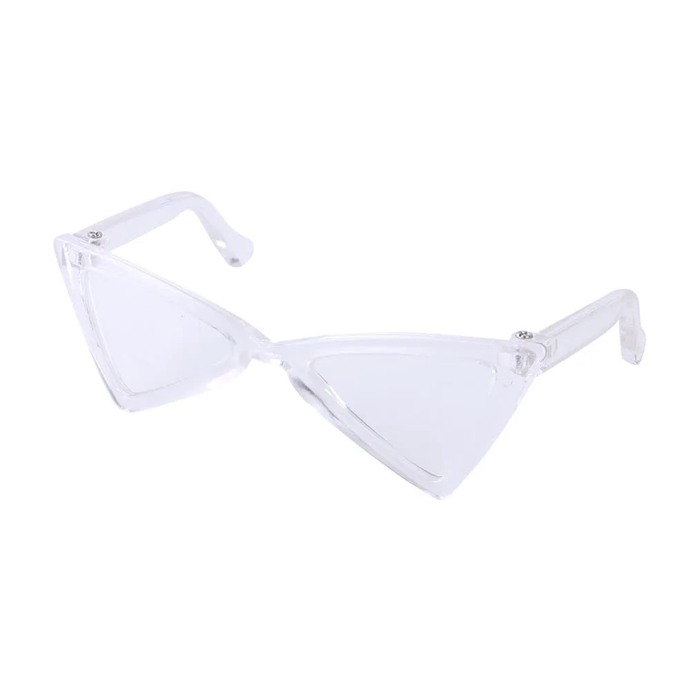 Funny plastic glasses in yellow for dogs and cats, measuring 8.5cm length