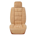 Winter plush car seat cushion with wool cotton filler on vehicle seat