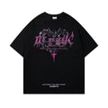 Men's cotton t-shirt with retro print design in loose fit style