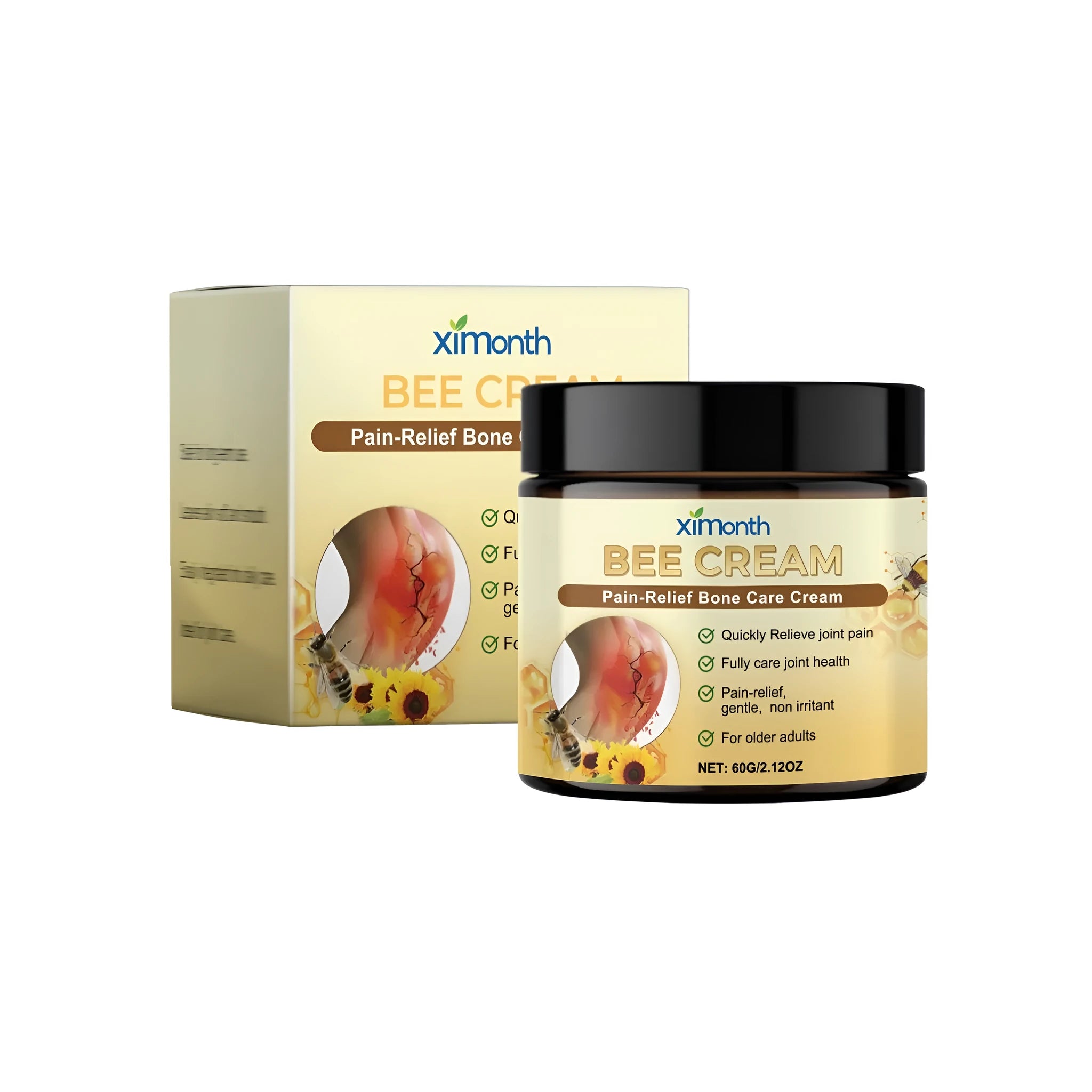 60g tube of pain-relief bone care cream with bee venom and glucosamine