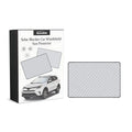 Silver aluminium film car windscreen frost cover measuring 140 by 95 centimetres