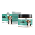 Dog breath tooth cleaning powder 150g container with dental care supplement for canine oral hygiene