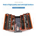 85-piece auto repair kit in a large three-layer toolbox for car and household use