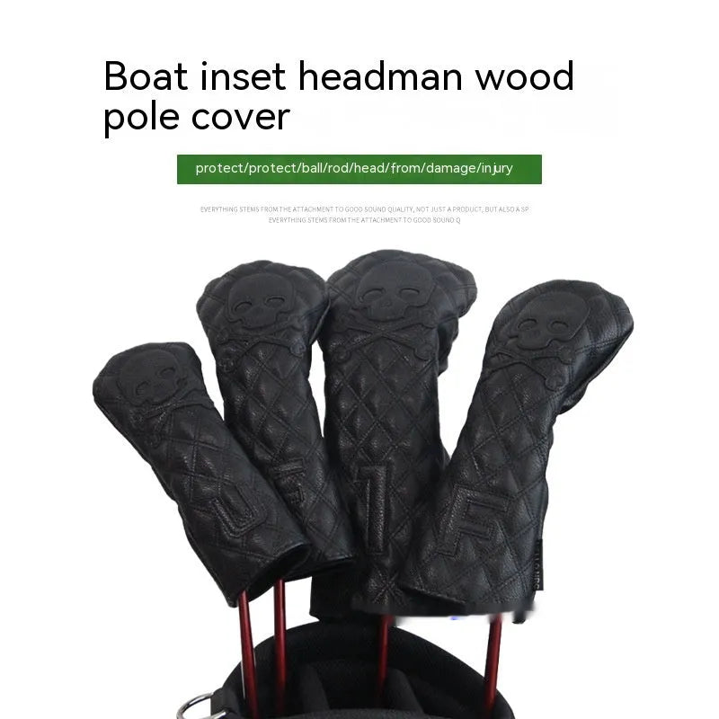 Black and white waterproof golf wooden pole protective cover for club protection