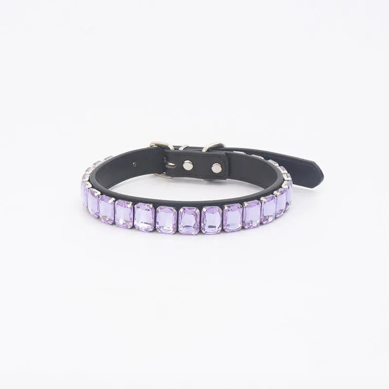 PU pet collar in multiple colours with size options XS to XL for dogs and cats