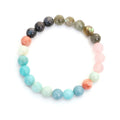 Bohemian style stone necklace and bracelet set with tassel pendant and 81cm circumference