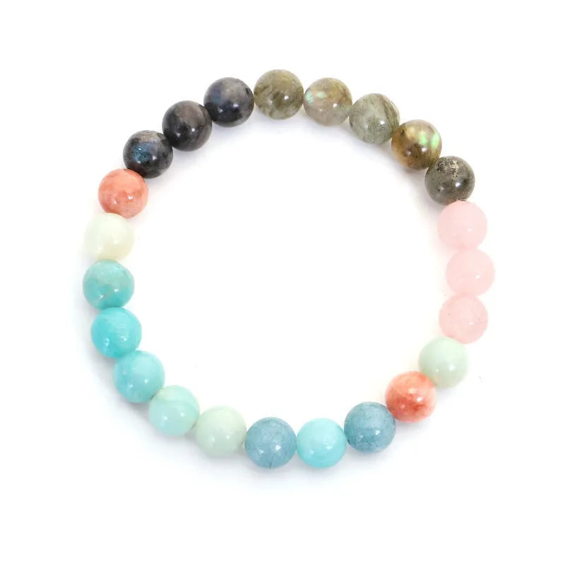 Bohemian style stone necklace and bracelet set with tassel pendant and 81cm circumference