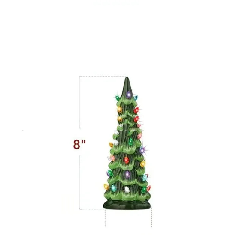 Resin Christmas tree decorations with LED lighting in European style designs