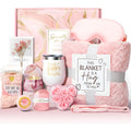 Aromatherapy bath gift set in a modern simplicity plastic container, dimensions 27x23x13 cm.