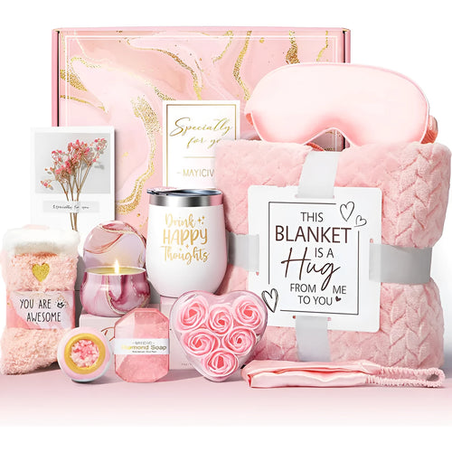 Aromatherapy bath gift set in a modern simplicity plastic container, dimensions 27x23x13 cm.