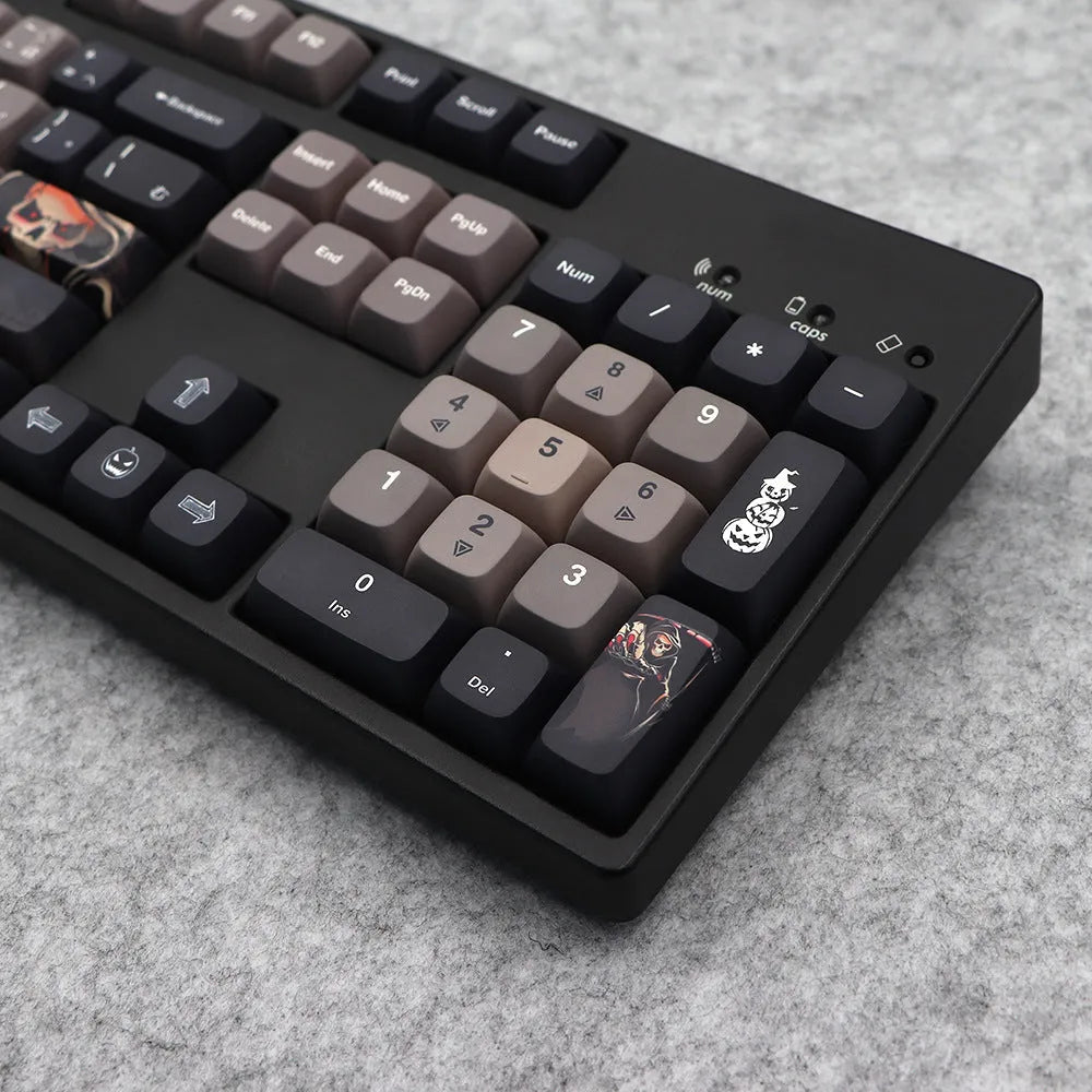 Five-sided sublimation Halloween key cap set with PBT XDA profile, 137 keys, US layout option