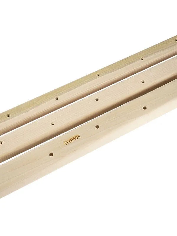 Three wooden fingerboards in different lengths for grip strength training