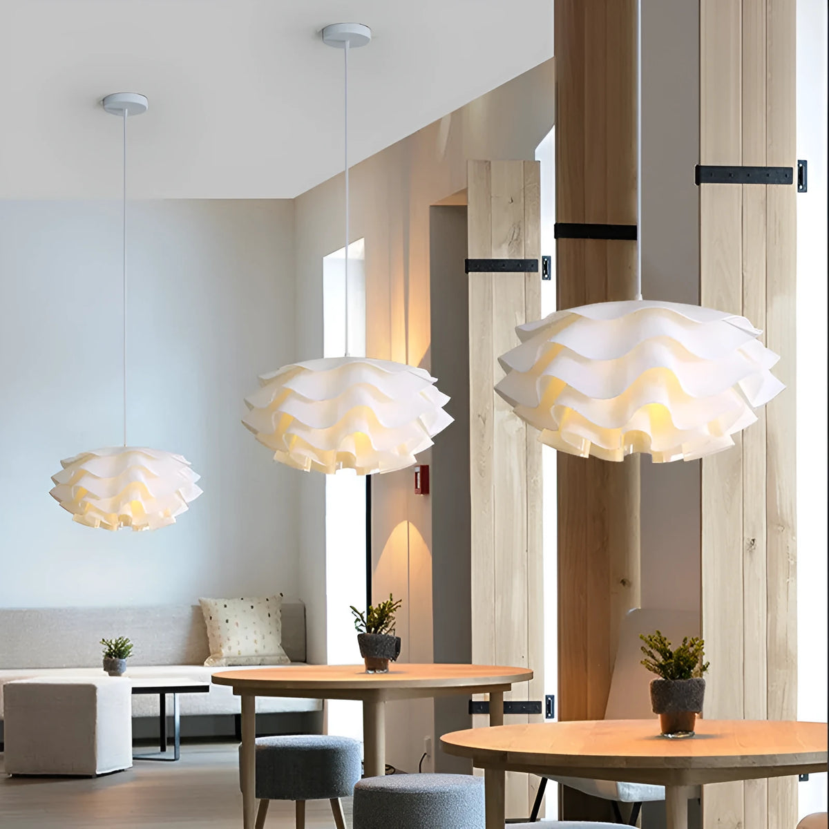 Modern minimalist creative flower bedroom chandelier with full spectrum LED light source in 40cm size