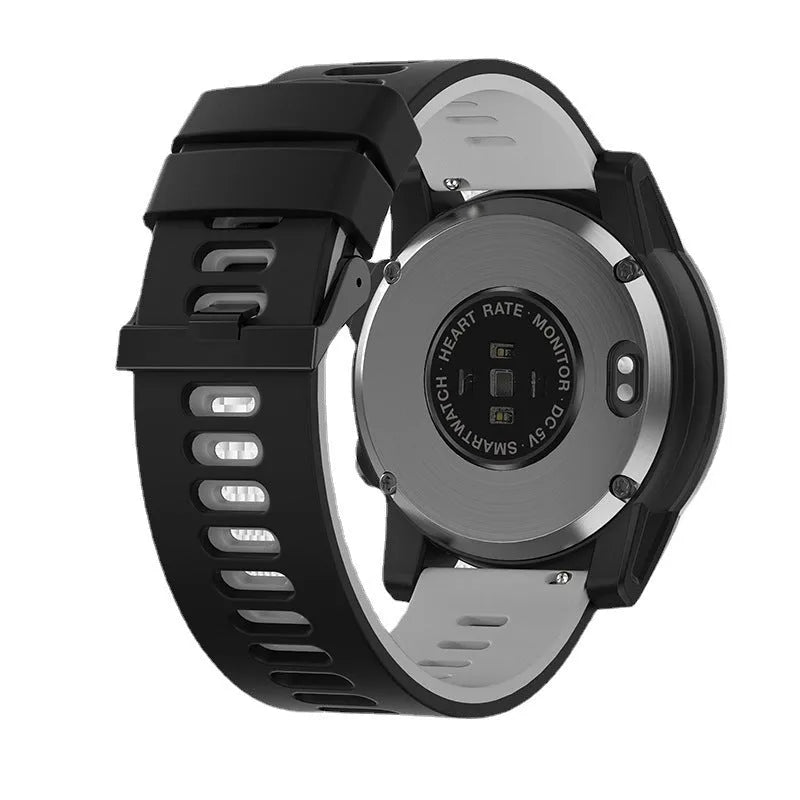 GPS outdoor sports watch black 1.43 inch AMOLED touch screen on wrist