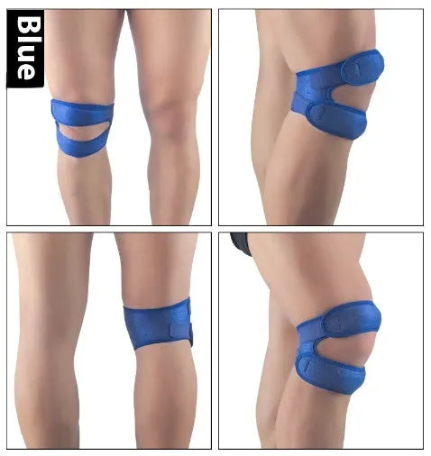 Shock absorption leggings sports knee pads in black, blue, gray or rose red.
